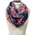 thumbnail image 1 of Women's Romantic Rose Print Lightweight Infinity Scarf & Head Wrap, 1 of 4