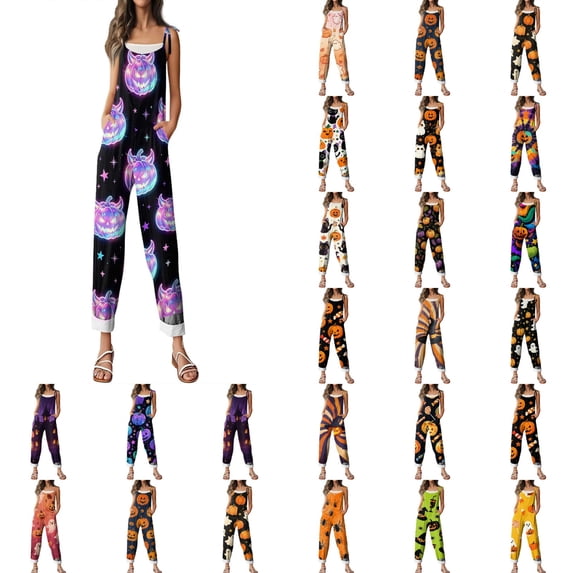 Women's Rompers 2026 Fall Square Neck One Piece Casual Baggy Overalls Spring Summer Sleeveless Halloween Halloween Gifts, Dark Green XXL