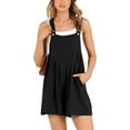 thumbnail image 1 of Women's Rompers Short Casual Jumpsuit Adjustable Strap Loose Dressy Linen Bib Overalls Ladies for Summer, 1 of 7