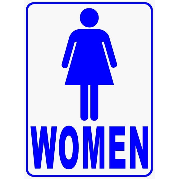 Women's Room w/ Symbol Bathroom Sign