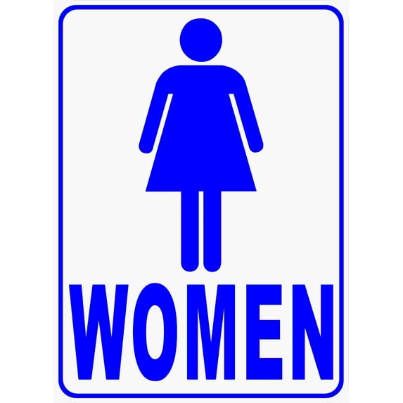 Women's Room w/ Symbol Bathroom Sign