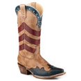 thumbnail image 1 of Women's Roper American Charm Leather Boots Handcrafted Tan, 1 of 1