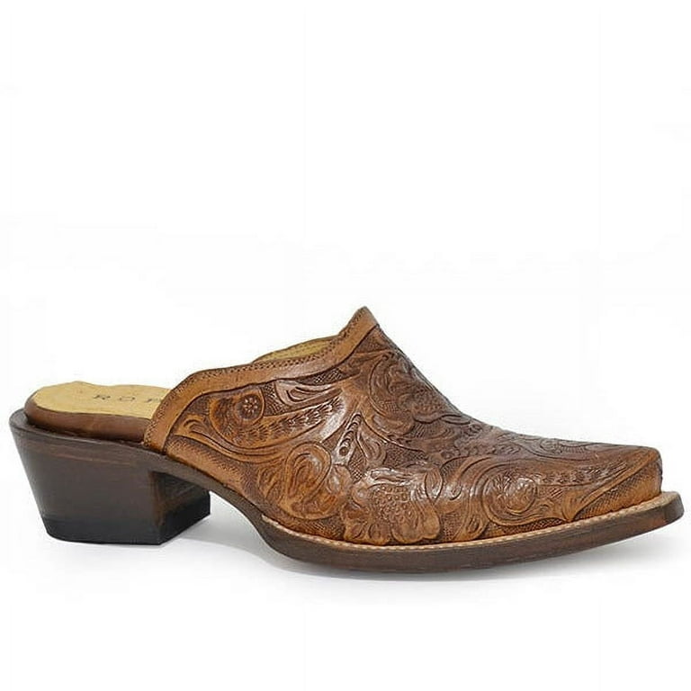 Women's Roper Mary Mule Leather Handcrafted Brown - Walmart.com Women's Roper Mary Mule Leather Handcrafted Brown - Walmart.com