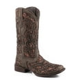 thumbnail image 1 of Women's Roper Mercedes Leather Boots Handcrafted Brown, 1 of 1