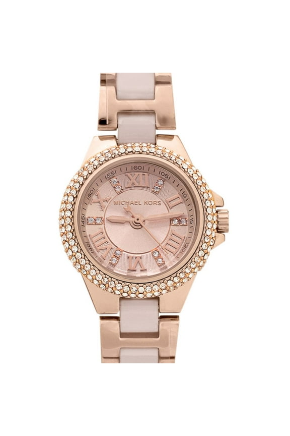 Women's Rose Gold Petite Camille Glitz Watch MK4292