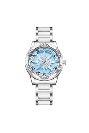 Women's 20mm Casual Stainless Steel Link Wristwatch, Multicolor