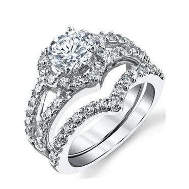 925 Sterling Silver Twisted Shape Diamond Wedding Band Ring - Walmart.com