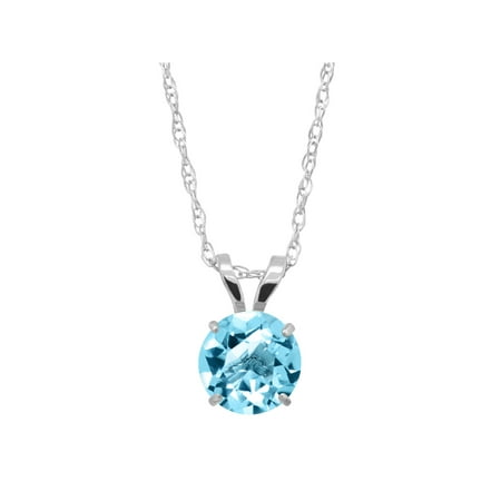 Women's Round-Cut Solitaire Pendant Necklace in 10kt Gold