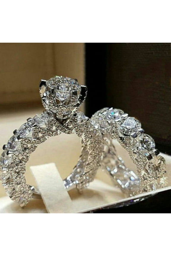 Women's Round Diamond Inlaid Fashion Full Diamond Ring