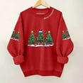thumbnail image 1 of Women's Round Neck Christmas Sweatshirts with Fashionable Print Long Sleeve Casual Comfort Top, 1 of 3