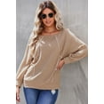 thumbnail image 1 of Women's Round Neck Contrast Stitch Sweater, 1 of 5