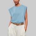 thumbnail image 1 of Women's Round Neck Loose Short Sleeve T Shirt Vest Fashion Casual Top, 1 of 5