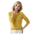 thumbnail image 1 of Women's Round Neck Pullover Sweater Solid Color Long Sleeves, 1 of 1