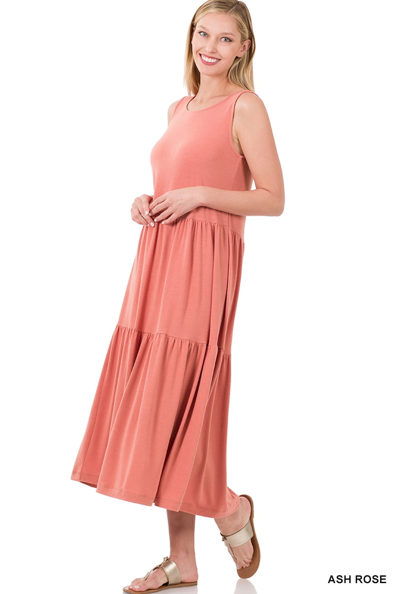 ash rose bridesmaid dresses Maxi Dress V-Neck (Plus Size)