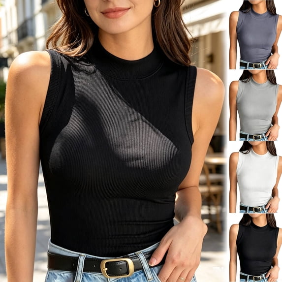 Women's Round Neck Sleeveless Camisole Undershirt Tank Top Threaded Cover Accessory Breast Worn Externally Internally Layering Piece | CSEONE,Black L