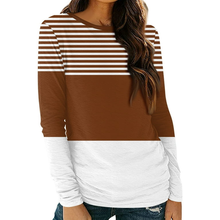 Women's Striped Print Long-Ssleeved Shirt Women's Striped Print Long-Ssleeved Shirt