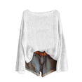 thumbnail image 1 of Women's Round Neck Sweaters Pullover Solid Color Long Sleeve Knitted Top Casual Fall Fashion Blouses, 1 of 6