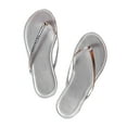 thumbnail image 1 of Women's Round Open Toe Flip Flop Minimalist Thong Flat Sandals Slide On Summer Vacation Dressy Shoes Flip Flops For Women Summer Round Toe Flats Sandals Ultra Lightweight Beach Slides, 1 of 8