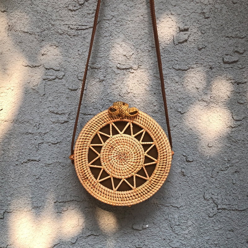 Rattan wallet best sale