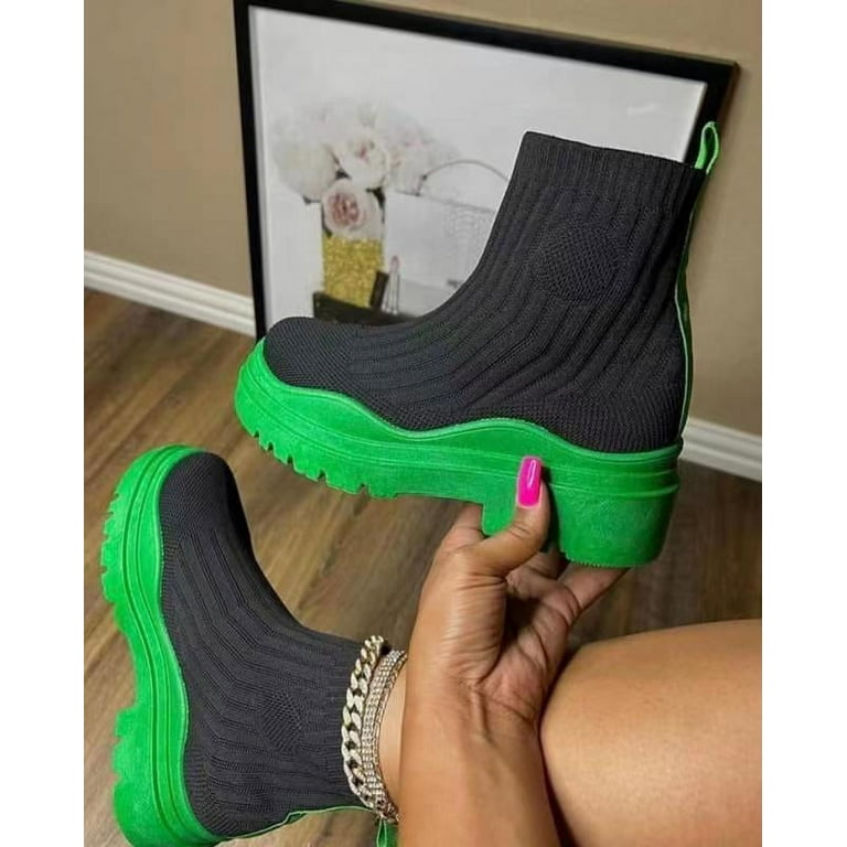 Knitted sock ankle boots deals