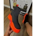 thumbnail image 1 of Women's Round Toe Ankle Boots Knit Sock Booties Flat bottom Slip On Ankle Boot Spring Fall Winter Womens Boots, 1 of 3