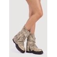 thumbnail image 1 of Women's Round Toe Lug Sole Cargo Pocket Slouch Boots, 1 of 6