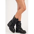 thumbnail image 1 of Women's Round Toe Lug Sole Cargo Pocket Slouch Boots, 1 of 6