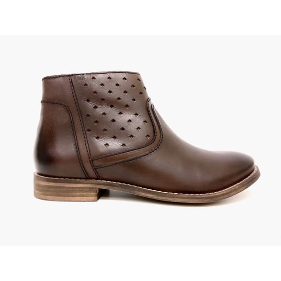 Gabriella Brown Perforated Bootie