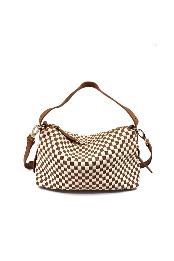 Women's Rounded Woven Bum Bag Crossbody Bag