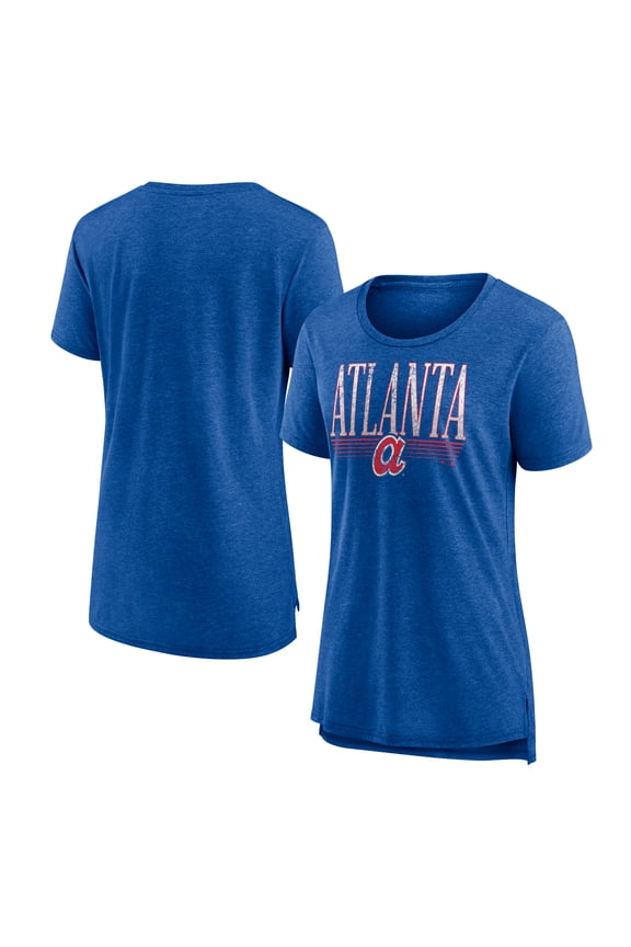 Women's Royal Atlanta Braves Toppler Tri-Blend T-Shirt