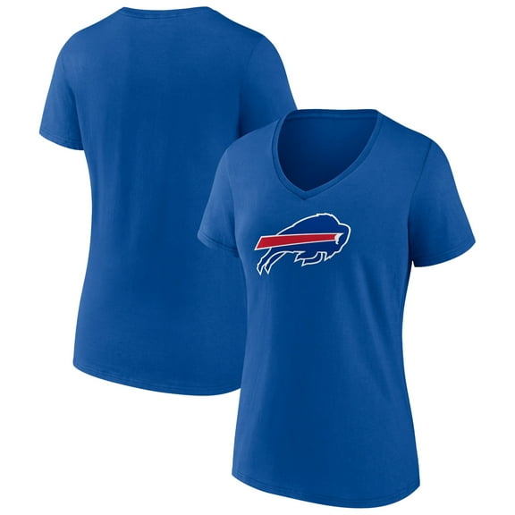 Women's Royal Buffalo Bills Primary Team Logo V-Neck T-Shirt