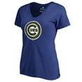 thumbnail image 1 of Women's Royal Chicago Cubs Armed Forces Wordmark T-Shirt, 1 of 3