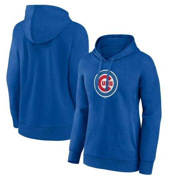 Women's Royal Chicago Cubs Core Logo Pullover Hoodie