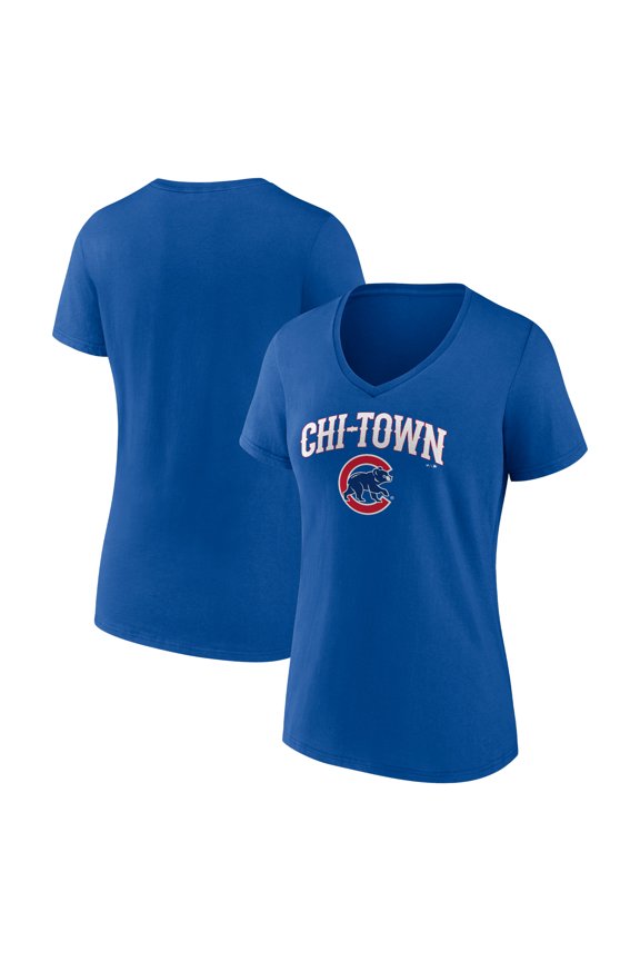 Women's Royal Chicago Cubs Hometown Chi-Town V-Neck T-Shirt