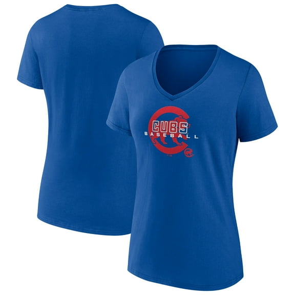 Women's Royal Chicago Cubs Stellar V-Neck T-Shirt