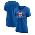 thumbnail image 1 of Women's Royal Chicago Cubs Weathered Official Logo Tri-Blend T-Shirt, 1 of 3