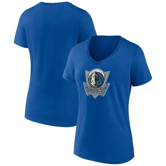 Women's Royal Dallas Mavericks Alternate Logo V-Neck T-Shirt