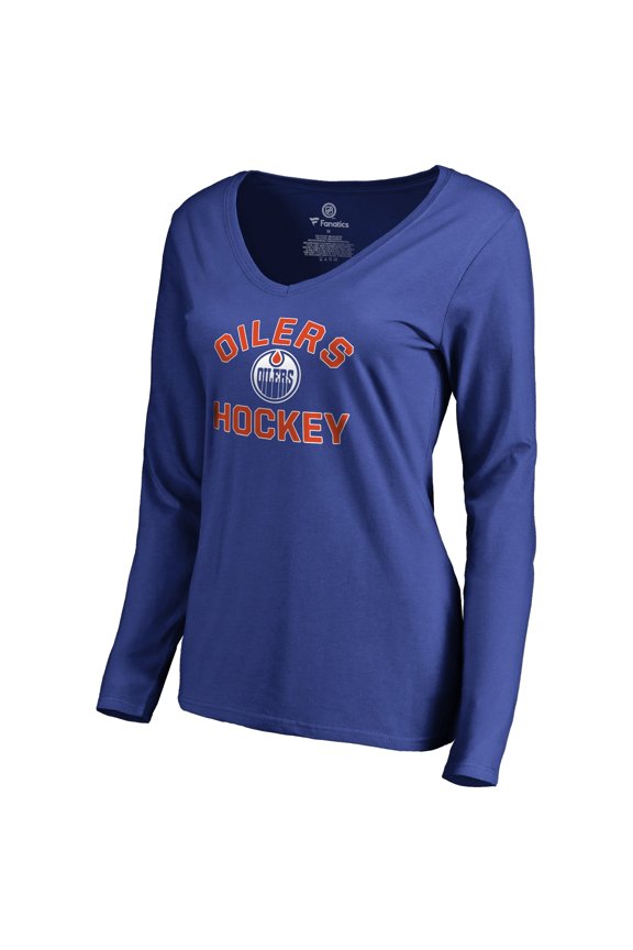 Women's Royal Edmonton Oilers Overtime Long Sleeve T-Shirt