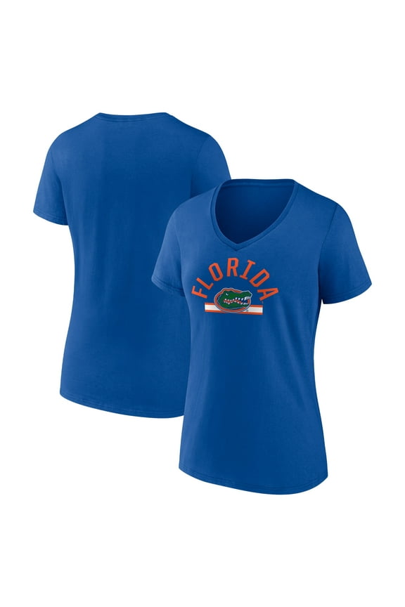Women's Royal Florida Gators Logo V-Neck T-Shirt