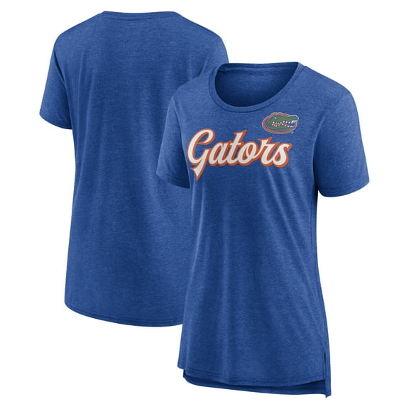 Women's Royal Florida Gators Past Script Tri-Blend T-Shirt