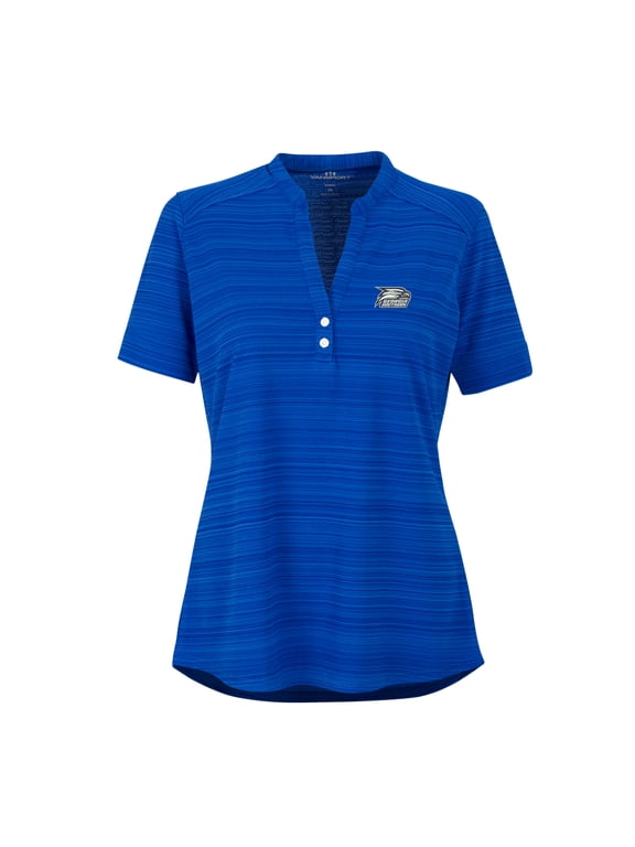 Women's Royal Georgia Southern Eagles Strata Textured Henley Shirt