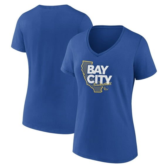 Women's Royal Golden State Warriors Huddle V-Neck T-Shirt