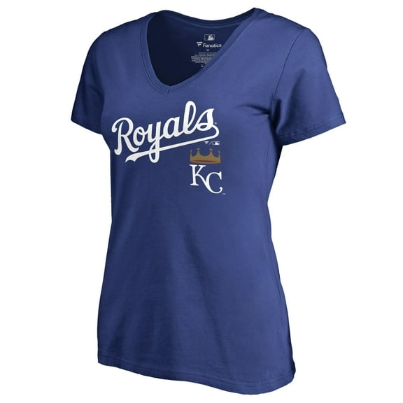 Women's Royal Kansas City Royals Team Lockup T-Shirt