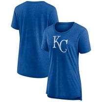 Women's Royal Kansas City Royals Weathered Official Logo Tri-Blend T-Shirt