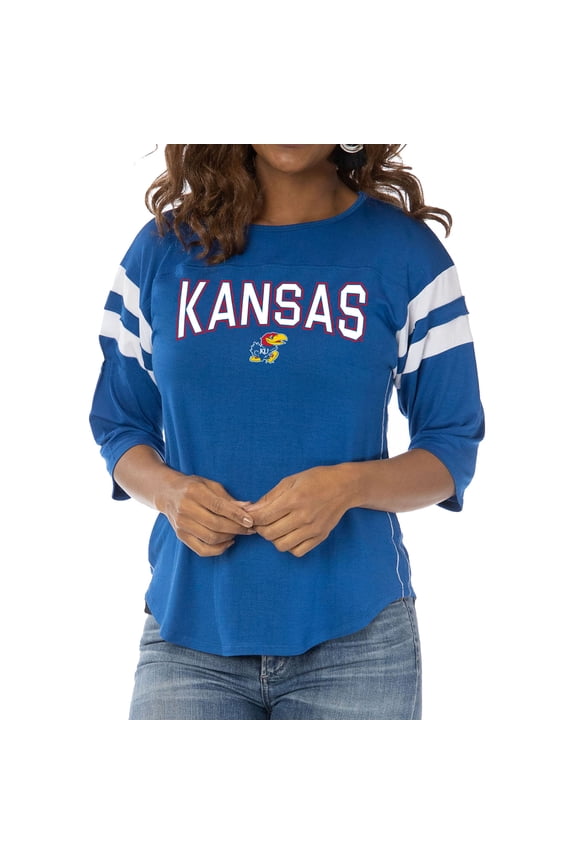 Women's Royal Kansas Jayhawks Abigail Jersey T-Shirt