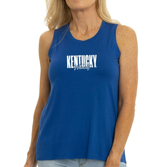 Women's Royal Kentucky Wildcats A-Line Hannah High Neck Tank Top