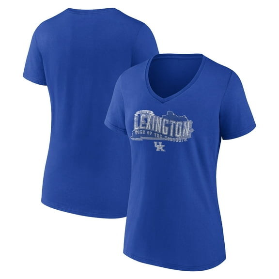 Women's Royal Kentucky Wildcats Team Glory V-Neck T-Shirt
