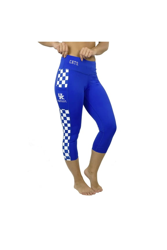 Women's Royal Kentucky Wildcats Victory Phone Pocket Crop Leggings