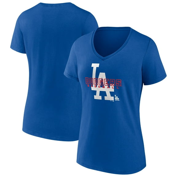 Women's Royal Los Angeles Dodgers Stellar V-Neck T-Shirt