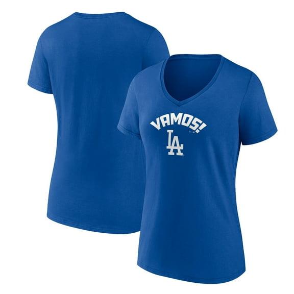 Women's Royal Los Angeles Dodgers Vamos V-Neck T-Shirt